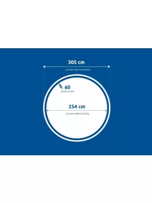 Náhradní skákací plocha pro trampolínu Marimex Premium in-ground 305 - 60 pružin