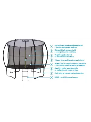 Trampolína Marimex Comfort 366 cm + ochranná síť + schůdky ZDARMA