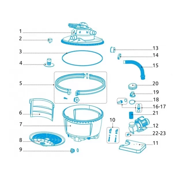  Mechanická ucpávka - hřídel a turbína k čerpadlu Prostar 4 (do r. 2014) 