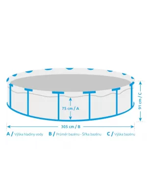 Bazén Marimex Florida 3,05x0,91 m se zabudovaným skimmerem - motiv TEAK